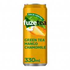Fuze Tea Green Tea Mango Chamomile Blikjes 33cl Tray 24 Stuks