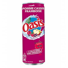 Oasis Appel Cassis Framboos Blikjes 33cl Tray 4x6 Stuks