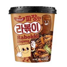 Rabokki Jjajang Smaak - Ramen met Tteokbokki - Instant Noedels 165 Gram Doos 6 Stuks (uit Korea)