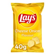 Lay's Chips Cheese Onion Kleine Mini Zakjes 40 gram Doos 20 Stuks