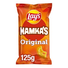 Lay's Chips Hamka's Grote Zakken 125 gram Doos 20 Stuks