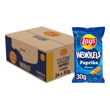 Lay's Wokkels Paprika Chips Kleine Mini Zakjes 30 gram Doos 24 Stuks