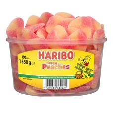Haribo Happy Peaches Snoepjes Silo Emmer 150 stuks