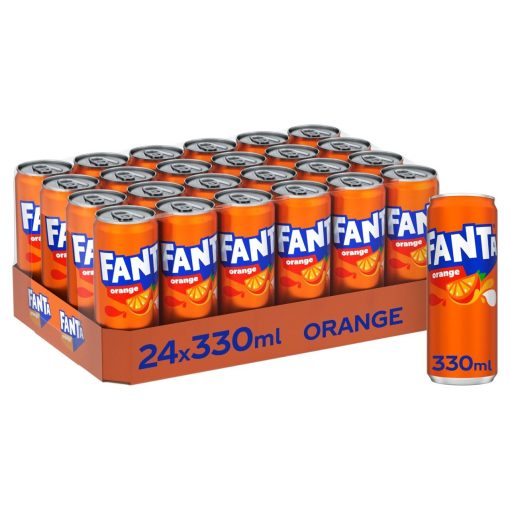 Fanta Orange Blikjes Tray 24 Stuks