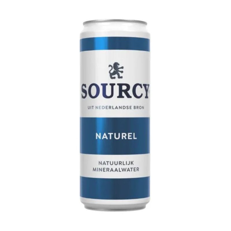Sourcy Blauw Bronwater Blikjes 33cl Tray 24 Stuks