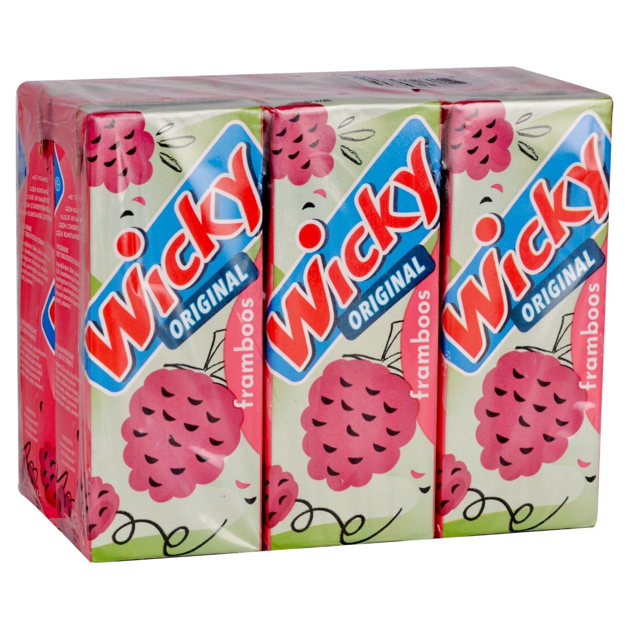 Wicky Drink Framboos pakjes.