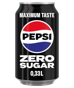 Pepsi Cola Zero Blikjes 33cl Tray 24 Stuks