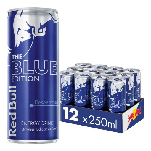 Red Bull Blue Edition Blikjes Tray 12x25cl - Afbeelding 2