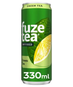 Fuze Tea Green Blikjes 33cl Tray 24 Stuks – zachte, verfrissende groene ijsthee met natuurlijke smaak
