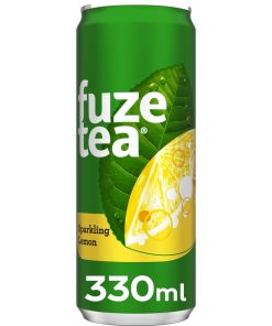Fuze Tea Sparkling Lemon Blikjes 33cl Tray 24 Stuks – bruisende ijsthee met natuurlijke citroensmaak