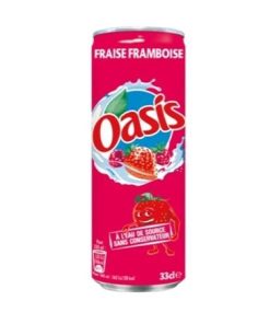 oasis fraise framboise 33cl tray 4x6 blikjes kopen koolzuurvrije aardbei framboos frisdrank