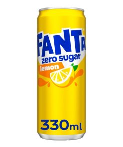 Fanta Lemon ZERO Sugar Blikjes 33cl Tray 24 Stuks