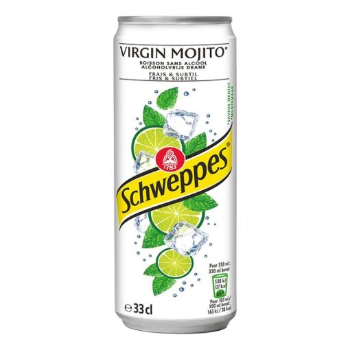 schweppes virgin mojito 33cl tray 24 blikjes alcoholvrije mojito frisdrank