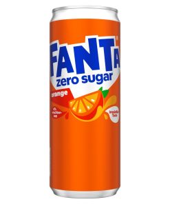 fanta orange zero blikjes 33cl tray 24 stuks suikervrij frisdrank