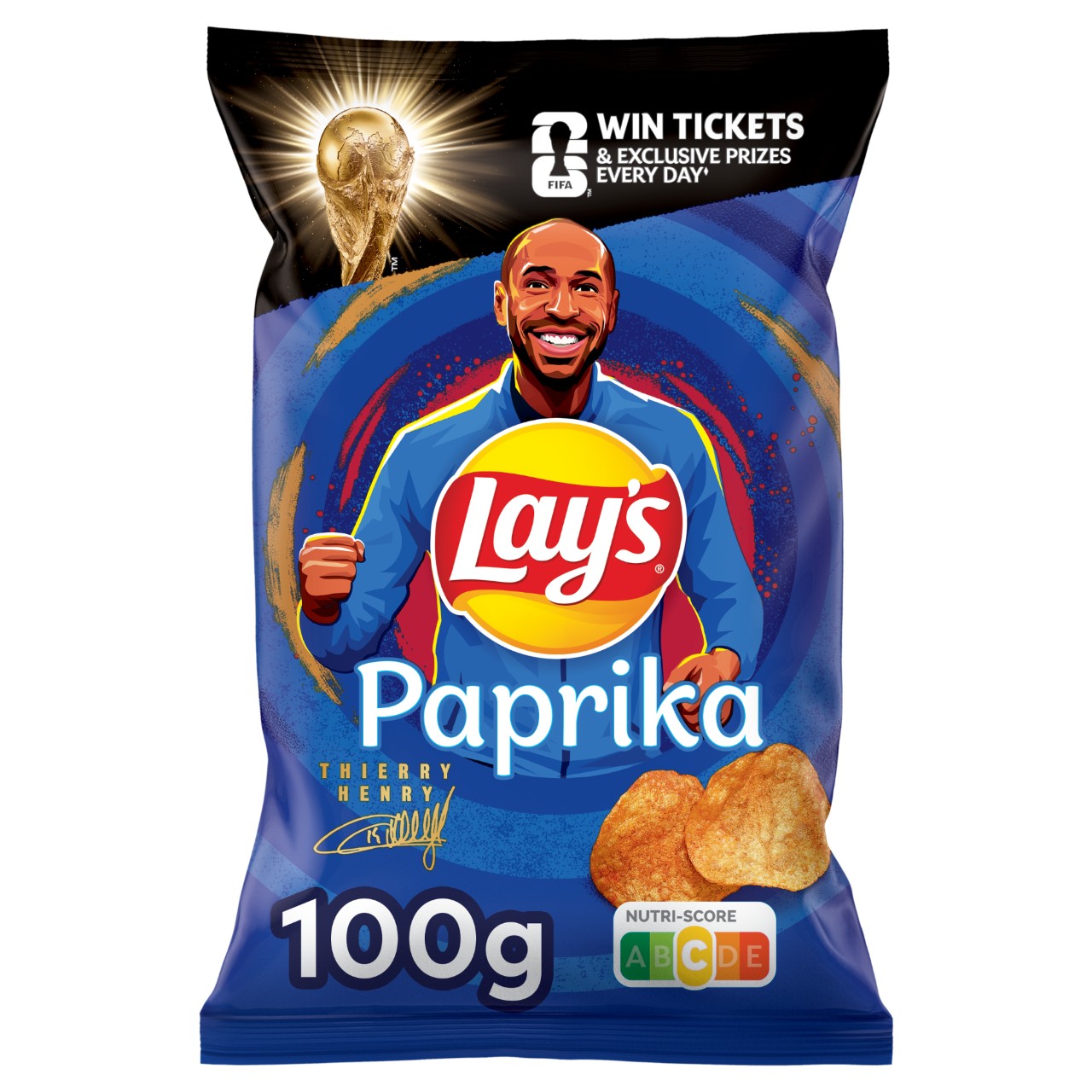 Lay's Chips Paprika zakken 100 gram doos 12 stuks