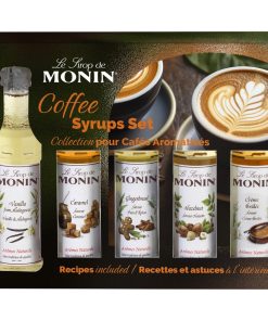 Monin Assortiment Set Koffiesiropen 5×5cl – luxe geschenkverpakking