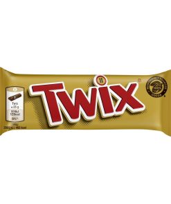 Twix Chocoladerepen 50g – doos met 25 stuks chocolade met karamel en knapperige koek.