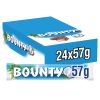 Bounty Melk Chocolade Repen 57g – doos 24 stuks met kokosvulling en romige melkchocolade.