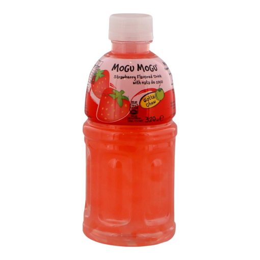 Mogu Mogu Aardbei 6 Flesjes 320ml – fruitdrank met nata de coco