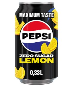 Pepsi Cola Zero Max Lemon Blikjes 33cl Tray 24 Stuks