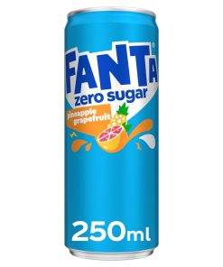 Fanta Pineapple Grapefruit Zero Sugar 25cl tray 12 blikjes – nieuwe smaak