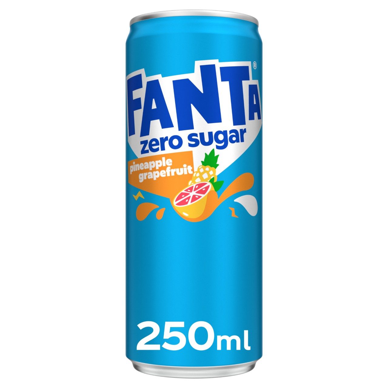 Fanta Pineapple Grapefruit Zero Sugar 25cl tray 12 blikjes – nieuwe smaak