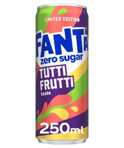 fanta tutti frutti zero sugar 25cl tray 24 blikjes kopen suikervrije frisdrank