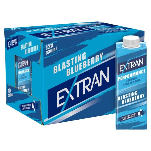 Extran Performance Blueberry 33cl – tray met 12 pakjes
