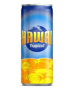 Hawai Tropical 25cl – tray met 24 kleurrijke frisdrankblikjes