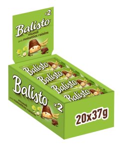 Balisto Muesli 37g – doos met 20 stuks mueslirepen met granen, honing en melkchocolade