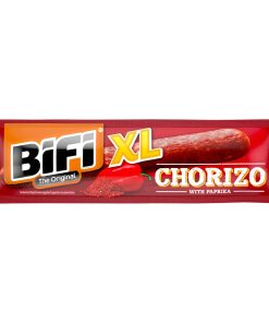 BiFi Chorizo XL 26g – pittige chorizo snackworst in displaydoos 20 stuks.