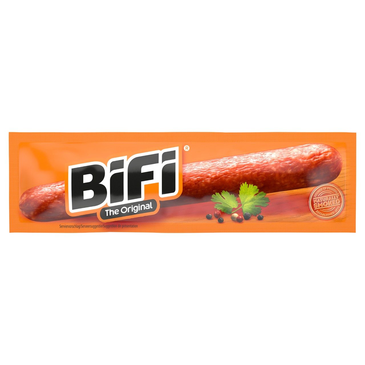 BiFi Worstjes The Original 20g – doos met 40 individueel verpakte worstjes.