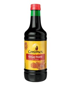 Conimex Ketjap Manis Fles 50cl – zoete Indonesische sojasaus voor wok, marinades, nasi en bami.