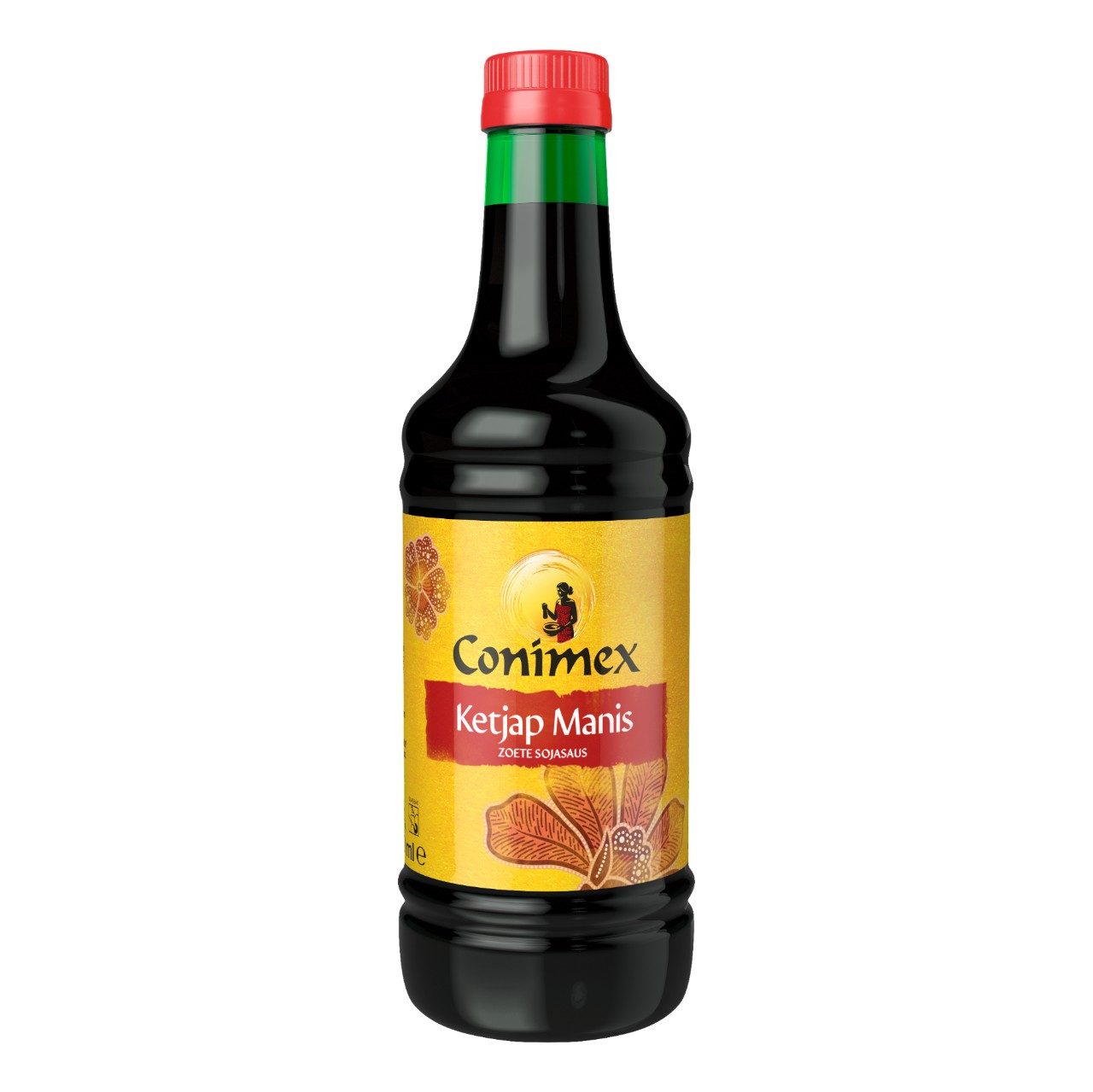 Conimex Ketjap Manis Fles 50cl – zoete Indonesische sojasaus voor wok, marinades, nasi en bami.