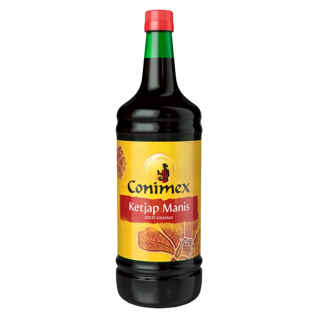 Conimex Ketjap Manis Grote Fles 1 Liter – zoete Indonesische sojasaus voor nasi, bami en wok.