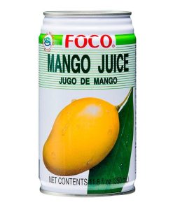 Foco Mango Juice Drink Blikjes – tropische vruchtendrank met natuurlijke mangosmaak in blik.