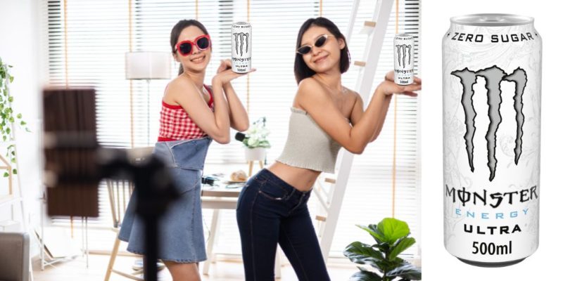 Monster Energy Drink White Zero Ultra blikje met wit design tiktok rage