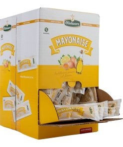 Oliehoorn Mayonaise Zakjes 20ml – doos met 198 sachets romige mayonaise.