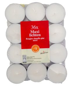 Bonfire theelichtjes 9 uur brandduur – pak 36 stuks