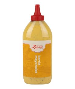Zaanse Kerrie Mayonaise 750ml – romige kerriesaus in grote knijpfles.