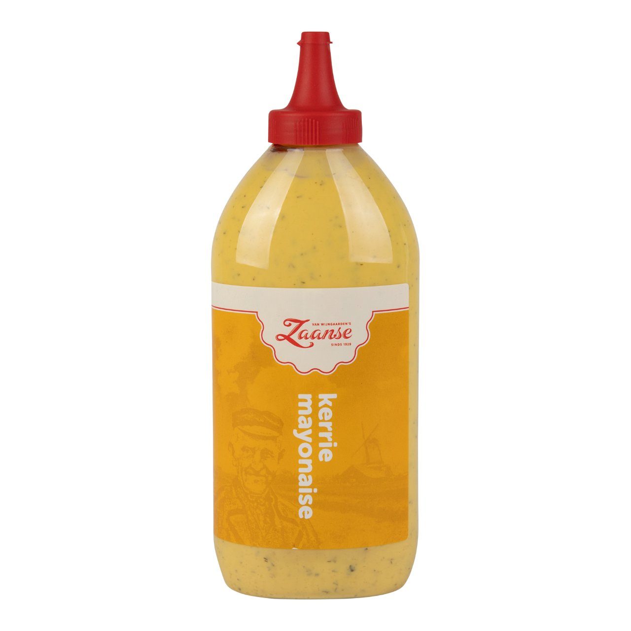 Zaanse Kerrie Mayonaise 750ml – romige kerriesaus in grote knijpfles.