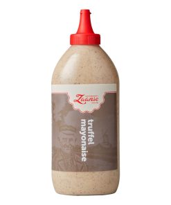 Zaanse Truffel Mayonaise 750ml – romige mayonaise met luxe truffelaroma in grote knijpfles.