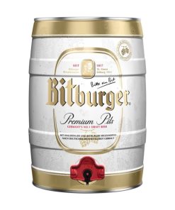 Bitburger Pils Party fust 5 liter met ingebouwd tapkraantje