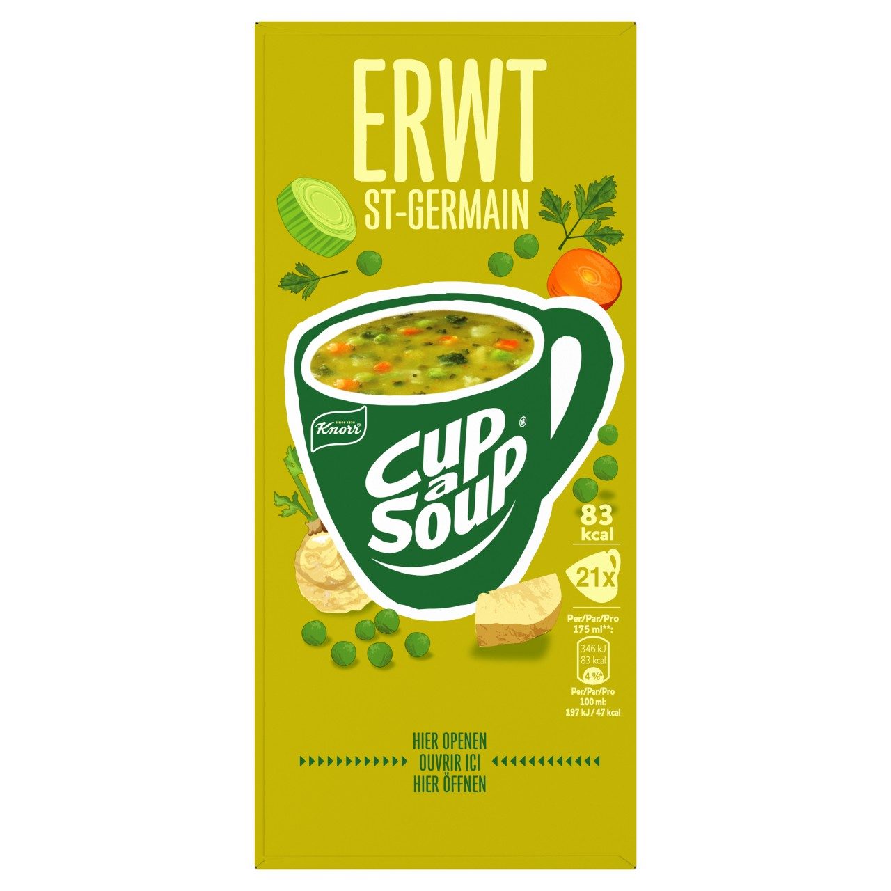 Cup a Soup erwten soep instant 23g zakje