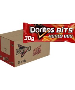 Doritos Bits Honey BBQ Chips 30gr, zoet-rokerige minisnack in individuele portiezakjes,