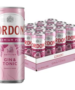 Gordon’s Premium Pink Gin & Tonic Blikjes 25cl tray 12 stuks
