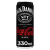 Jack Daniel's Whiskey & Coca Cola Blikjes 33cl Premix Tray 12 Stuks