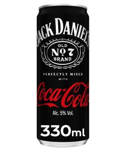 Jack Daniel's Whiskey & Coca Cola Blikjes 33cl Premix Tray 12 Stuks