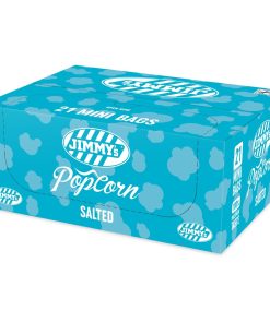 Jimmy’s Popcorn Zout – 21 mini zakjes van 27 gram, ideaal om uit te delen