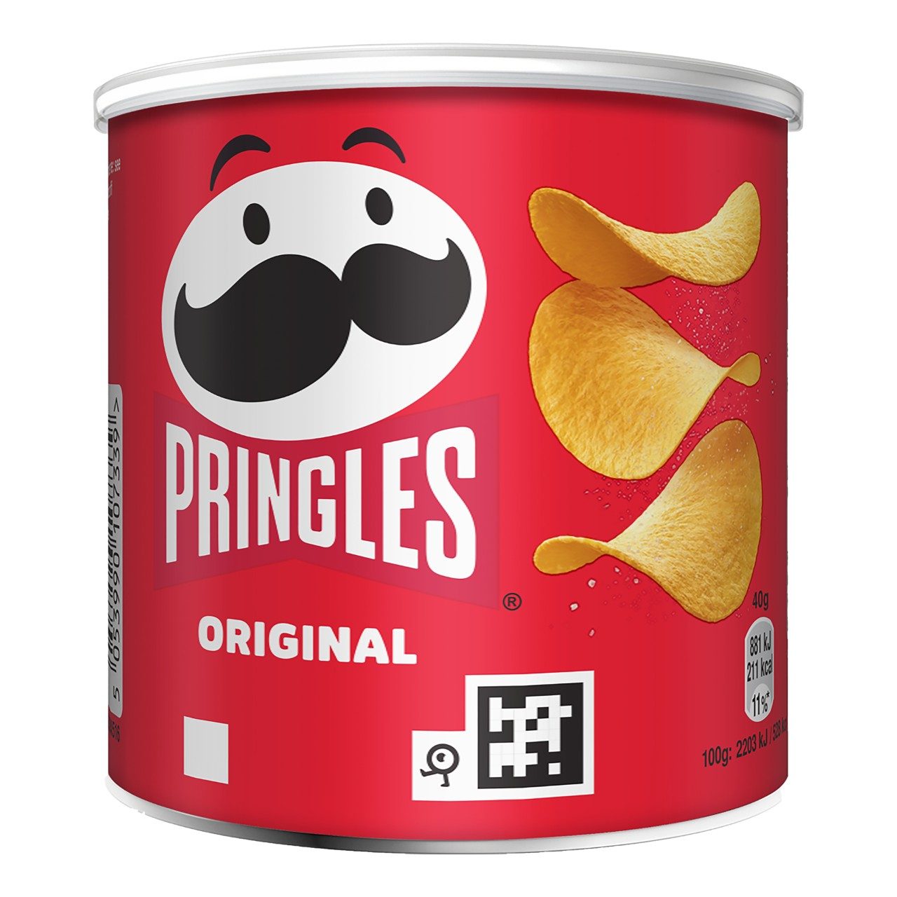 Pringles Original chips 40 gram kleine blikken doos 12 stuks